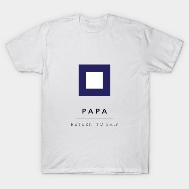 Papa: ICS Flag Semaphore T-Shirt by calebfaires